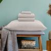 imageUtopia Bedding Queen Sheet Set  Jersey Knit Sheets 4 Piece  Cotton  Soft TShirt Stretchy Sheets  Heather Light GreyOatmeal
