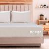 imageUtopia Bedding Queen Sheet Set  Jersey Knit Sheets 4 Piece  Cotton  Soft TShirt Stretchy Sheets  Heather Light GreyOatmeal