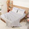 imageUtopia Bedding Queen Sheet Set  Jersey Knit Sheets 4 Piece  Cotton  Soft TShirt Stretchy Sheets  Heather Light GreyOatmeal