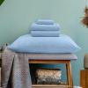 imageUtopia Bedding Queen Sheet Set  Jersey Knit Sheets 4 Piece  Cotton  Soft TShirt Stretchy Sheets  Heather Light GreySky Blue