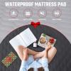 imageUtopia Bedding Waterproof Mattress Protector Queen Mattress Pad Quilted Fitted Cover Stretches up to 16 Inches Deep WhiteGrey