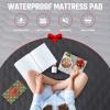 imageUtopia Bedding Waterproof Mattress Protector Queen Mattress Pad Quilted Fitted Cover Stretches up to 16 Inches Deep WhiteGrey