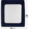 imageUtopia Bedding Waterproof Mattress Protector Queen Mattress Pad Quilted Fitted Cover Stretches up to 16 Inches Deep WhiteNavy