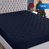imageUtopia Bedding Waterproof Mattress Protector Queen Mattress Pad Quilted Fitted Cover Stretches up to 16 Inches Deep WhiteNavy