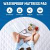 imageUtopia Bedding Waterproof Mattress Protector Queen Mattress Pad Quilted Fitted Cover Stretches up to 16 Inches Deep WhiteWhite