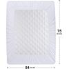 imageUtopia Bedding Waterproof Mattress Protector Queen Mattress Pad Quilted Fitted Cover Stretches up to 16 Inches Deep WhiteWhite