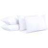 imageUtopia Bedding Waterproof Queen Size Pillow Protectors Zippered 4 Pack White Dust Mite and Bed Bug Proof Pillow case Protectors Moisture Wicking Pillow Encasement Covers 20 x 28 InchesWhite