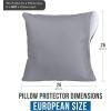 imageUtopia Bedding Waterproof Queen Size Pillow Protectors Zippered 4 Pack White Dust Mite and Bed Bug Proof Pillow case Protectors Moisture Wicking Pillow Encasement Covers 20 x 28 InchesGray