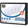 imageUtopia Bedding Waterproof Queen Size Pillow Protectors Zippered 4 Pack White Dust Mite and Bed Bug Proof Pillow case Protectors Moisture Wicking Pillow Encasement Covers 20 x 28 InchesBlack