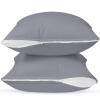 imageUtopia Bedding Waterproof Queen Size Pillow Protectors Zippered 4 Pack White Dust Mite and Bed Bug Proof Pillow case Protectors Moisture Wicking Pillow Encasement Covers 20 x 28 InchesGray