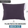 imageUtopia Bedding Waterproof Queen Size Pillow Protectors Zippered 4 Pack White Dust Mite and Bed Bug Proof Pillow case Protectors Moisture Wicking Pillow Encasement Covers 20 x 28 InchesPurple