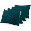imageUtopia Bedding Waterproof Queen Size Pillow Protectors Zippered 4 Pack White Dust Mite and Bed Bug Proof Pillow case Protectors Moisture Wicking Pillow Encasement Covers 20 x 28 InchesTeal