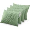 imageUtopia Bedding Waterproof Queen Size Pillow Protectors Zippered 4 Pack White Dust Mite and Bed Bug Proof Pillow case Protectors Moisture Wicking Pillow Encasement Covers 20 x 28 InchesSage