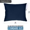 imageUtopia Bedding Waterproof Queen Size Pillow Protectors Zippered 4 Pack White Dust Mite and Bed Bug Proof Pillow case Protectors Moisture Wicking Pillow Encasement Covers 20 x 28 InchesNavy Blue