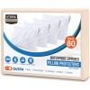 imageUtopia Bedding Waterproof Queen Size Pillow Protectors Zippered 4 Pack White Dust Mite and Bed Bug Proof Pillow case Protectors Moisture Wicking Pillow Encasement Covers 20 x 28 InchesBeige
