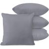 imageUtopia Bedding Waterproof Queen Size Pillow Protectors Zippered 4 Pack White Dust Mite and Bed Bug Proof Pillow case Protectors Moisture Wicking Pillow Encasement Covers 20 x 28 InchesGray