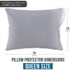 imageUtopia Bedding Waterproof Queen Size Pillow Protectors Zippered 4 Pack White Dust Mite and Bed Bug Proof Pillow case Protectors Moisture Wicking Pillow Encasement Covers 20 x 28 InchesGray