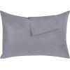 imageUtopia Bedding Waterproof Queen Size Pillow Protectors Zippered 4 Pack White Dust Mite and Bed Bug Proof Pillow case Protectors Moisture Wicking Pillow Encasement Covers 20 x 28 InchesGray