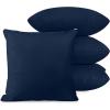 imageUtopia Bedding Waterproof Queen Size Pillow Protectors Zippered 4 Pack White Dust Mite and Bed Bug Proof Pillow case Protectors Moisture Wicking Pillow Encasement Covers 20 x 28 InchesNavy Blue