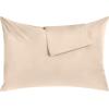 imageUtopia Bedding Waterproof Queen Size Pillow Protectors Zippered 4 Pack White Dust Mite and Bed Bug Proof Pillow case Protectors Moisture Wicking Pillow Encasement Covers 20 x 28 InchesBeige