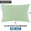 imageUtopia Bedding Waterproof Queen Size Pillow Protectors Zippered 4 Pack White Dust Mite and Bed Bug Proof Pillow case Protectors Moisture Wicking Pillow Encasement Covers 20 x 28 InchesSage