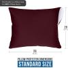 imageUtopia Bedding Waterproof Queen Size Pillow Protectors Zippered 4 Pack White Dust Mite and Bed Bug Proof Pillow case Protectors Moisture Wicking Pillow Encasement Covers 20 x 28 InchesBurgundy