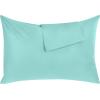 imageUtopia Bedding Waterproof Queen Size Pillow Protectors Zippered 4 Pack White Dust Mite and Bed Bug Proof Pillow case Protectors Moisture Wicking Pillow Encasement Covers 20 x 28 InchesSpa Blue