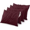 imageUtopia Bedding Waterproof Queen Size Pillow Protectors Zippered 4 Pack White Dust Mite and Bed Bug Proof Pillow case Protectors Moisture Wicking Pillow Encasement Covers 20 x 28 InchesBurgundy
