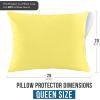 imageUtopia Bedding Waterproof Queen Size Pillow Protectors Zippered 4 Pack White Dust Mite and Bed Bug Proof Pillow case Protectors Moisture Wicking Pillow Encasement Covers 20 x 28 InchesYellow