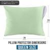 imageUtopia Bedding Waterproof Queen Size Pillow Protectors Zippered 4 Pack White Dust Mite and Bed Bug Proof Pillow case Protectors Moisture Wicking Pillow Encasement Covers 20 x 28 InchesSage