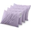 imageUtopia Bedding Waterproof Queen Size Pillow Protectors Zippered 4 Pack White Dust Mite and Bed Bug Proof Pillow case Protectors Moisture Wicking Pillow Encasement Covers 20 x 28 InchesLavender
