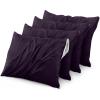 imageUtopia Bedding Waterproof Queen Size Pillow Protectors Zippered 4 Pack White Dust Mite and Bed Bug Proof Pillow case Protectors Moisture Wicking Pillow Encasement Covers 20 x 28 InchesPurple