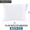 imageUtopia Bedding Waterproof Queen Size Pillow Protectors Zippered 4 Pack White Dust Mite and Bed Bug Proof Pillow case Protectors Moisture Wicking Pillow Encasement Covers 20 x 28 InchesWhite