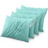 imageUtopia Bedding Waterproof Queen Size Pillow Protectors Zippered 4 Pack White Dust Mite and Bed Bug Proof Pillow case Protectors Moisture Wicking Pillow Encasement Covers 20 x 28 InchesSpa Blue