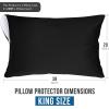 imageUtopia Bedding Waterproof Queen Size Pillow Protectors Zippered 4 Pack White Dust Mite and Bed Bug Proof Pillow case Protectors Moisture Wicking Pillow Encasement Covers 20 x 28 InchesBlack