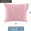 imageUtopia Bedding Waterproof Queen Size Pillow Protectors Zippered 4 Pack White Dust Mite and Bed Bug Proof Pillow case Protectors Moisture Wicking Pillow Encasement Covers 20 x 28 InchesPink