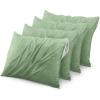 imageUtopia Bedding Waterproof Queen Size Pillow Protectors Zippered 4 Pack White Dust Mite and Bed Bug Proof Pillow case Protectors Moisture Wicking Pillow Encasement Covers 20 x 28 InchesSage