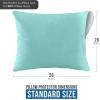 imageUtopia Bedding Waterproof Queen Size Pillow Protectors Zippered 4 Pack White Dust Mite and Bed Bug Proof Pillow case Protectors Moisture Wicking Pillow Encasement Covers 20 x 28 InchesSpa Blue