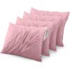 imageUtopia Bedding Waterproof Queen Size Pillow Protectors Zippered 4 Pack White Dust Mite and Bed Bug Proof Pillow case Protectors Moisture Wicking Pillow Encasement Covers 20 x 28 InchesPink