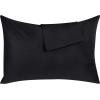 imageUtopia Bedding Waterproof Queen Size Pillow Protectors Zippered 4 Pack White Dust Mite and Bed Bug Proof Pillow case Protectors Moisture Wicking Pillow Encasement Covers 20 x 28 InchesBlack