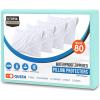 imageUtopia Bedding Waterproof Queen Size Pillow Protectors Zippered 4 Pack White Dust Mite and Bed Bug Proof Pillow case Protectors Moisture Wicking Pillow Encasement Covers 20 x 28 InchesSpa Blue