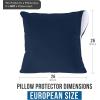 imageUtopia Bedding Waterproof Queen Size Pillow Protectors Zippered 4 Pack White Dust Mite and Bed Bug Proof Pillow case Protectors Moisture Wicking Pillow Encasement Covers 20 x 28 InchesNavy Blue