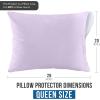 imageUtopia Bedding Waterproof Queen Size Pillow Protectors Zippered 4 Pack White Dust Mite and Bed Bug Proof Pillow case Protectors Moisture Wicking Pillow Encasement Covers 20 x 28 InchesLavender