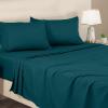 imageUtopia Bedding Queen Sheet Set  Brushed Microfiber  Soft Bed Sheets for Queen Size Bed Set  Includes 1 Fitted 1 Flat ampamp 2 Pillow Cases  Deep Pocket Grey09  Teal