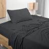 imageUtopia Bedding Queen Sheet Set  Jersey Knit Sheets 4 Piece  Cotton  Soft TShirt Stretchy Sheets  Heather Light GreyDark Grey