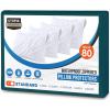 imageUtopia Bedding Waterproof Queen Size Pillow Protectors Zippered 4 Pack White Dust Mite and Bed Bug Proof Pillow case Protectors Moisture Wicking Pillow Encasement Covers 20 x 28 InchesTeal