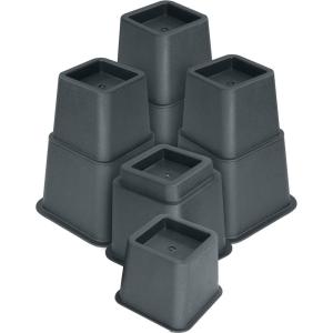 imageUtopia Bedding Adjustable Bed Furniture Risers  Elevation in Heights 3 5 or 8 Inch Heavy Duty Risers for Beds  Supports up to 1300 lbs  Set of 4 Riser BlackGrey
