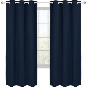 imageUtopia Bedding Blackout Curtains for Bedroom Grommet Window Curtains 63 Inch Length 2 Panels Thermal Insulated Drapes for Living Room Navy 52W x 63L InchesNavy