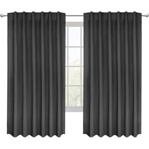 imageUtopia Bedding Curtain for Bedroom  Rod Pocket Blackout Curtains 63 Inch Length 2 Panels Set  Thermal Curtains ampamp Drapes for Living Room Bedroom 52W x 63L Inches BlackGrey