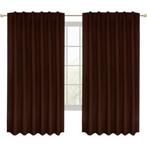 imageUtopia Bedding Curtain for Bedroom  Rod Pocket Blackout Curtains 63 Inch Length 2 Panels Set  Thermal Curtains ampamp Drapes for Living Room Bedroom 52W x 63L Inches BlackChocolate
